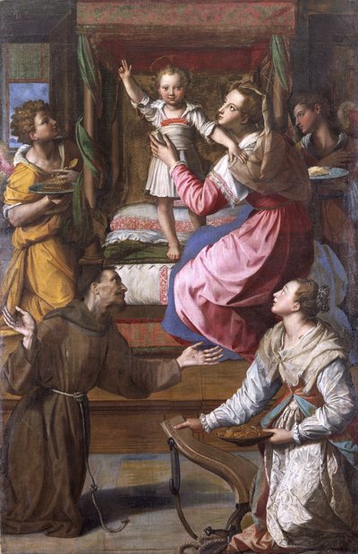 Virgem com o Menino e os Santos Francisco e Lúcia de Alessandro Allori