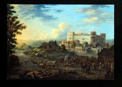 Uma vista de Danzig; Capriccio Vista de um palácio (metal: cobre prateado) de Alessandro Greuenbroeck