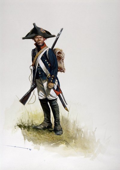 Primeiro Império (1804-1814 e 1815): soldado artilheiro do grande exército napoleónico francês. Desenho de Alessandro Lonati de Alessandro Lonati