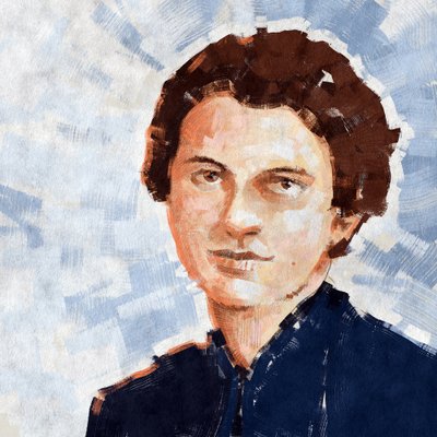 Retrato da Química Rosalind Franklin, 2023 (ilustração) de Alessandro Lonati