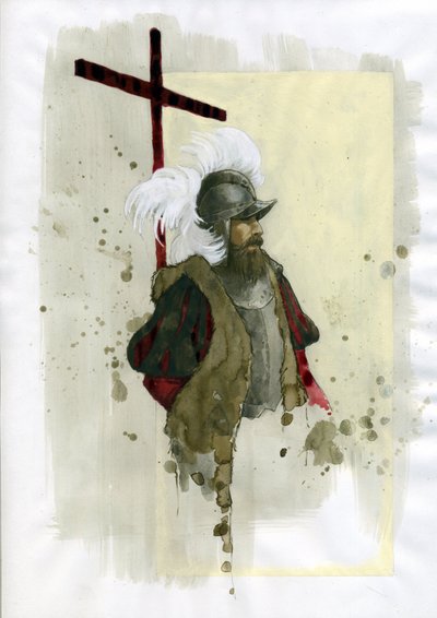 Retrato de Fernand Cortes (Hernan Cortez de Alessandro Lonati