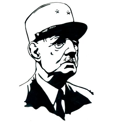 Retrato do General Charles de Gaulle (1890-1970) de Alessandro Lonati