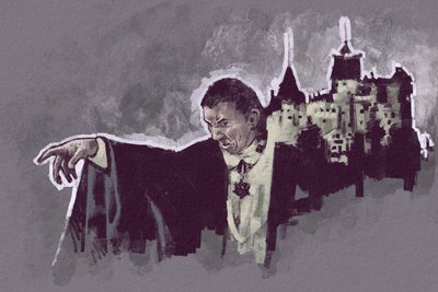 Retrato do actor húngaro Bela Lugosi como Conde Drácula (ilustração) de Alessandro Lonati