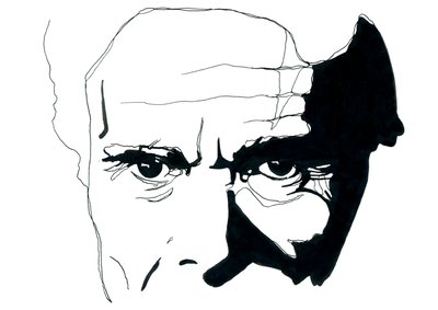 Retrato do escritor e realizador italiano Pier Paolo Pasolini (Retrato do escritor e realizador italiano Pier Paolo Pasolini) de Alessandro Lonati
