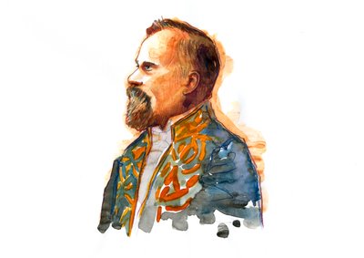 Retrato de Raymond Poincare (1860-1934) cerca de 1914 em traje da Legion d
