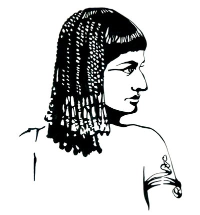 Retrato da Rainha do Egipto Cleópatra VII Thea Philopator (69-30 a.C.) de Alessandro Lonati