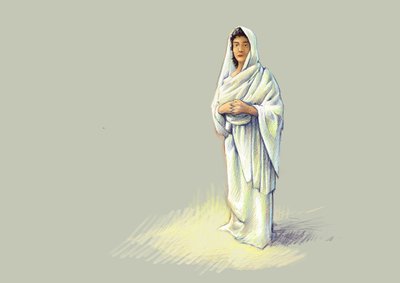 Antiguidade Romana: Representação de Dama Romana - Desenho de Alessandro Lonati de Alessandro Lonati