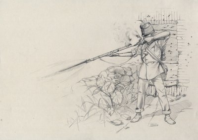 Segundo Império (1852-1870): soldado de infantaria, soldado do exército austríaco, Austro-Húngaro (Austro-Hungariano) de Alessandro Lonati