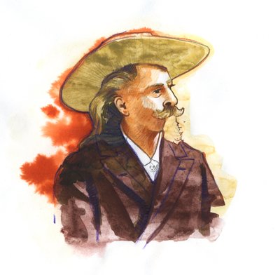 William Frederick Cody - Conhecido como Buffalo Bill - Retrato de Buffalo Bill (1846-1917), Coronel William Cody de Alessandro Lonati