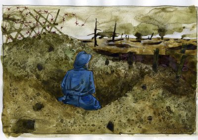 Primeira Guerra Mundial: um homem peludo na trincheira de Alessandro Lonati