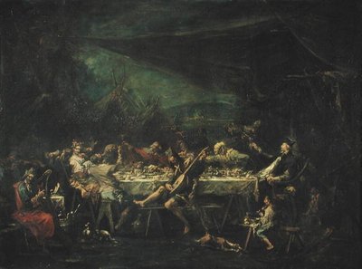 Banquete de casamento boêmio, c.1730-35 de Alessandro Magnasco