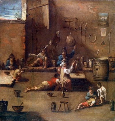 Treinamento para cães, c1690-1745 de Alessandro Magnasco