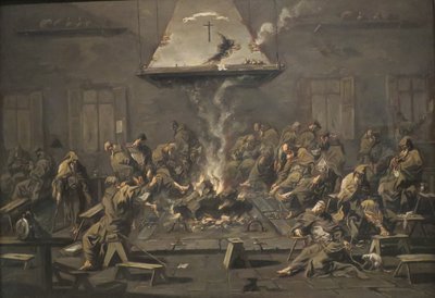 "Interior com monges" de Alessandro Magnasco, c. 1725, Norton Simon Museum de Alessandro Magnasco