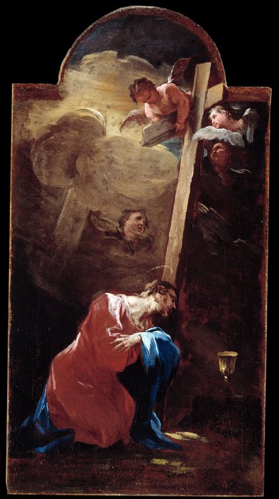Jesus no jardim Pintura de Alessandro Magnasco dit il Lissandrino (1667-1749) Genes do século XVIII, Musei di Strada Nuova (ex Palazzo Bianco) de Alessandro Magnasco