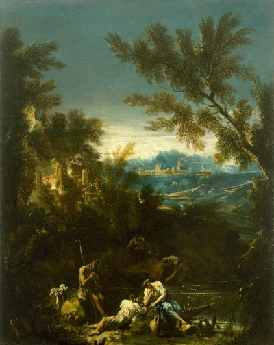 Paisagem com Figuras, c. 1715 de Alessandro Magnasco
