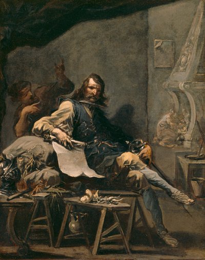 Sátira sobre um nobre na miséria de Alessandro Magnasco