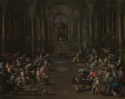 A Sinagoga, 1725-35 de Alessandro Magnasco