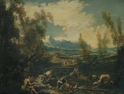 Viajantes por um córrego de Alessandro Magnasco