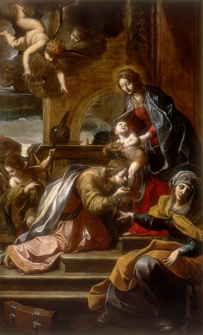 Casamento místico de Santa Catarina, obra de Alessandro Tiarini, conservada na Galleria Estense em Modena de Alessandro Tiarini