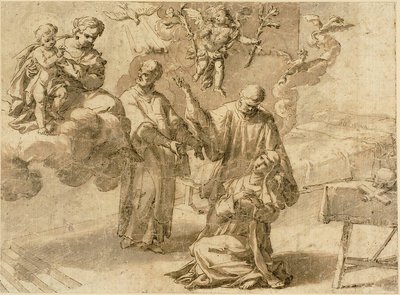 Visão de Santa Catarina de Siena de Alessandro Turchi