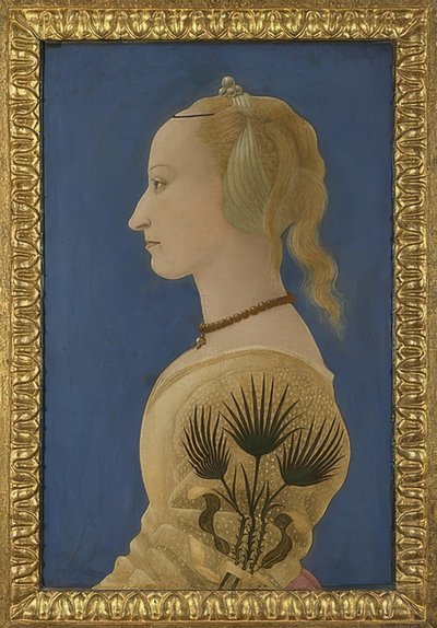 Retrato de uma senhora Por volta de 1465 de Alesso Baldovinetti
