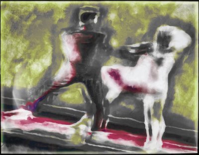 Dancing couple,2019,(mixed media) de Alex Caminker
