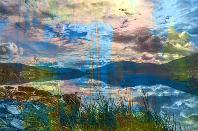 Lakes,2019,(mixed media) de Alex Caminker