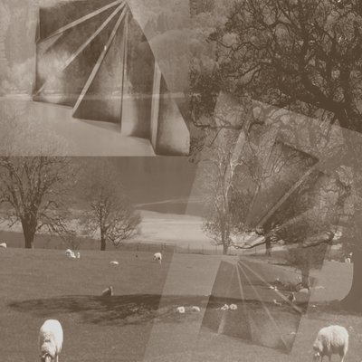 Sheep,2019,(mixed media,collage;found objects) de Alex Caminker