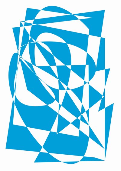 azul,2018,(meios mistos) de Alex Caminker