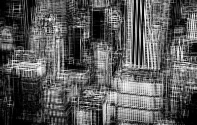 city strings,2019,(fotografia) de Alex Caminker