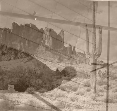deserto,2019,(mídia mista,colagem;objetos encontrados) de Alex Caminker