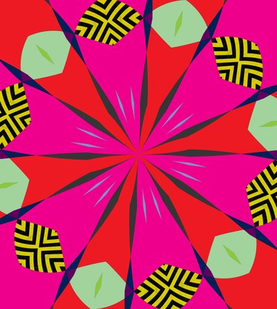 flores #1,2019,(mixed media) de Alex Caminker