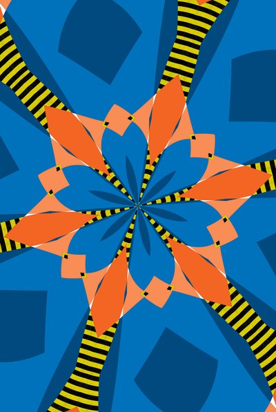 flores #15,2019,(mistura de meios) de Alex Caminker