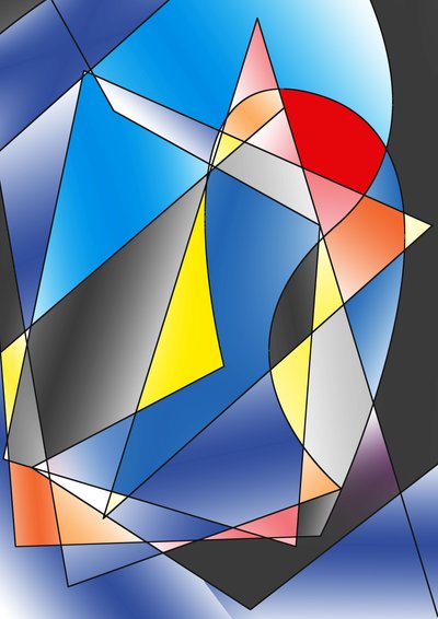 guitarra,2019,(gradiente) de Alex Caminker