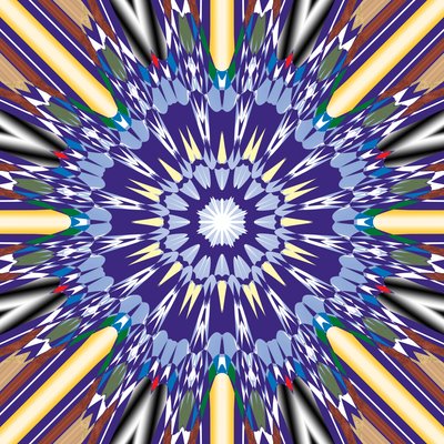mandala,2019,(meios mistos) de Alex Caminker