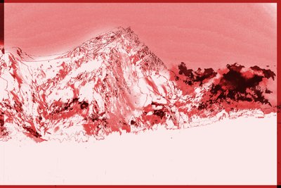 montanhas,2019,(meios mistos) de Alex Caminker