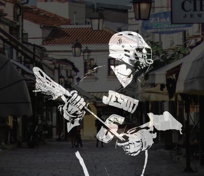 desporto ilustrado,2019,(colagem) de Alex Caminker