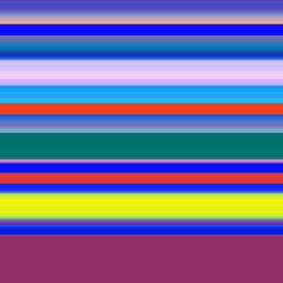 listras-cordas multicoloridas,2019,(meios mistos) de Alex Caminker