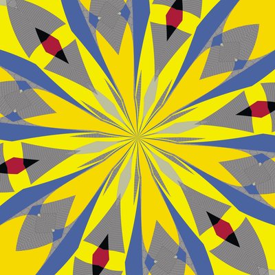 simetria #14,2019,(mixed media) de Alex Caminker