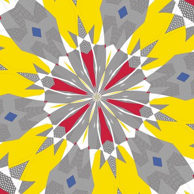 simetria #48,2019,(mixed media) de Alex Caminker