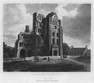 Restos da Igreja da Abadia de Kelso (gravura) de Alexander (after) Nasmyth