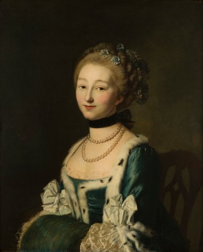 Retrato de Elizabeth, Lady Bridgeman, depois Lady Bradford (1735-1806), c.1755-93 (óleo sobre tela) de Alexander (attr. to) Roslin