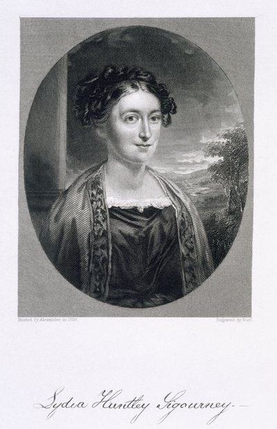 Lydia Huntley Sigourney (1791-1865), gravada por Burt de Alexander