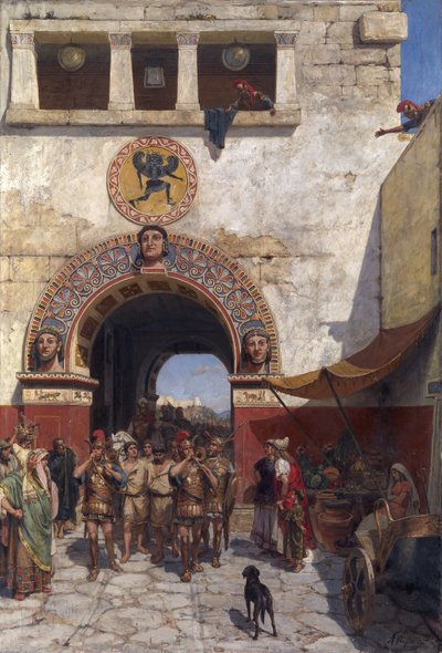 Portão em Volterra, Etrúria de Alexander Alexandrovich Svedomsky
