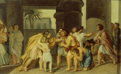 Joseph se revela a seus irmãos, década de 1830 de Alexander Andreyevich Ivanov
