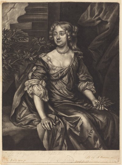 A Honorável Lady Elizabeth Butler, Condessa de Chesterfield de Alexander Browne after Sir Peter Lely