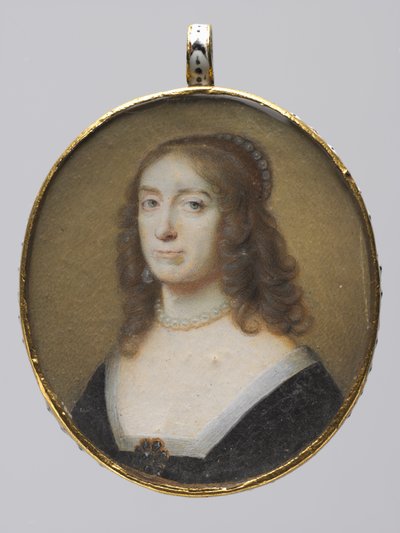 Retrato de Elizabeth Stuart, Electress Palatine e Rainha da Boêmia, década de 1630. de Alexander Cooper