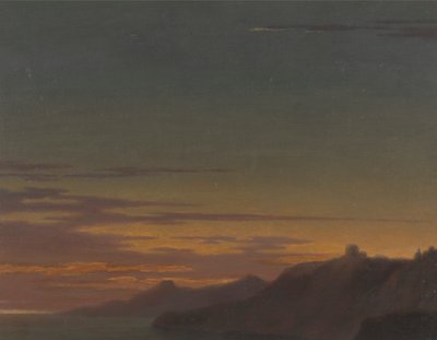 Encerramento do dia: Pôr-do-sol na Costa de Alexander Cozens