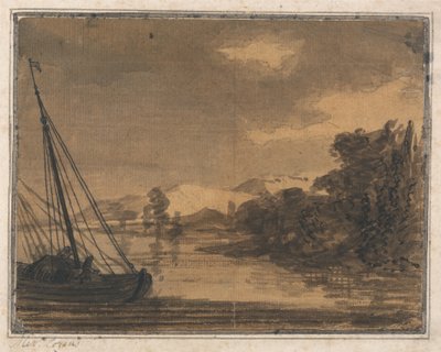 Rio e Barco de Alexander Cozens
