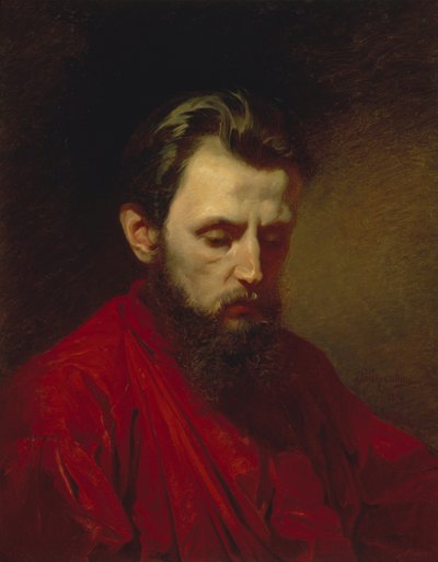 Retrato do pintor Vyacheslav Grigoryevich Schwarz 1838-1869, 1870 de Alexander Dmitrievich Litovchenko